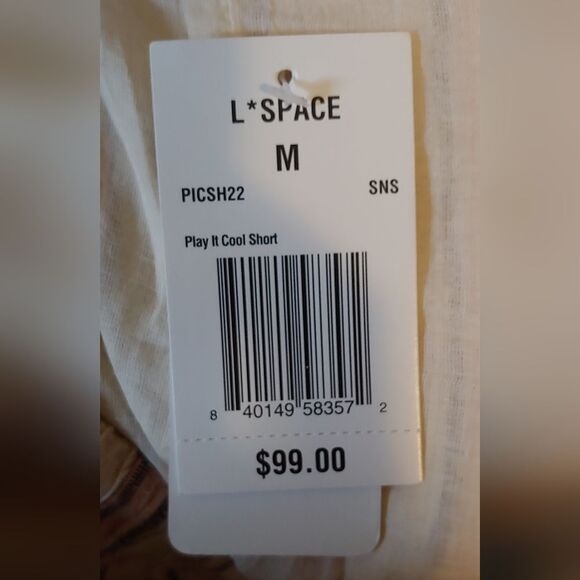 NWT L Space Play it Cool Lined Striped Shorts Sz M NEW - Picture 9 of 10